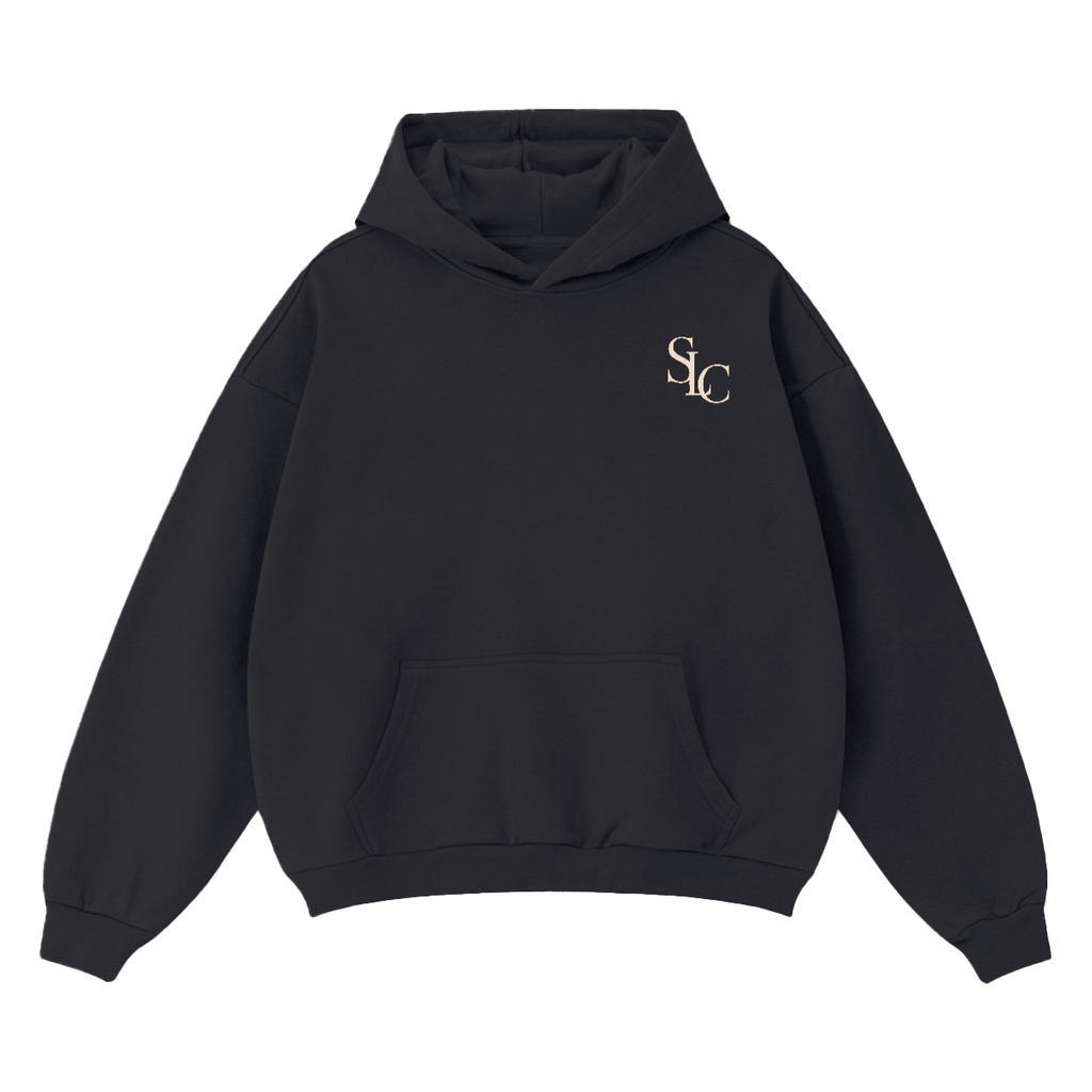 Hoodie SLC R34 GTR logo blanc Unisex 460GSM