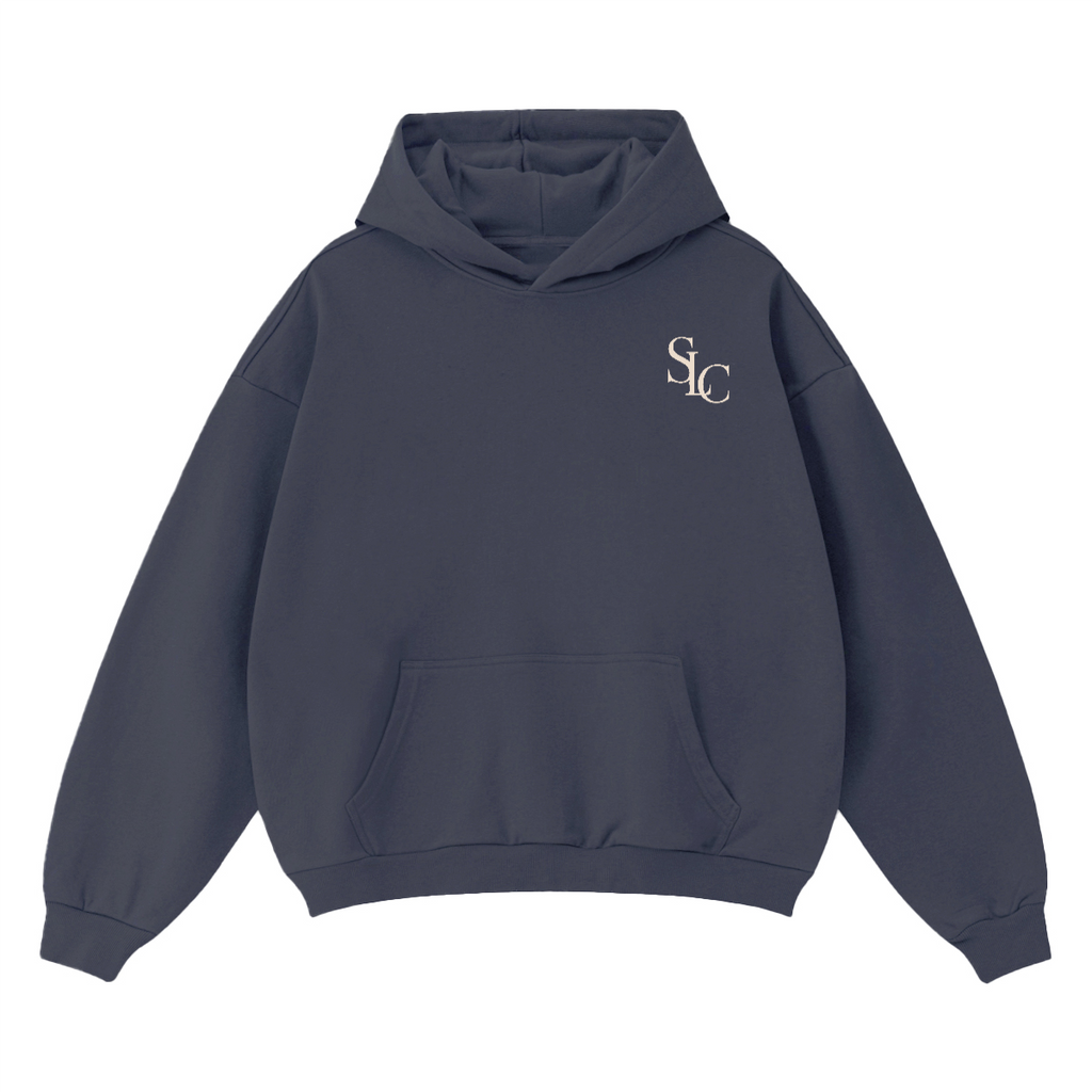 Hoodie SLC R34 GTR logo blanc Unisex 460GSM