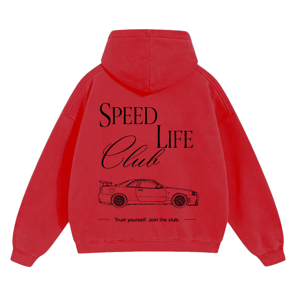 Hoodie SLC R34 GTR logo noir Unisex 460GSM