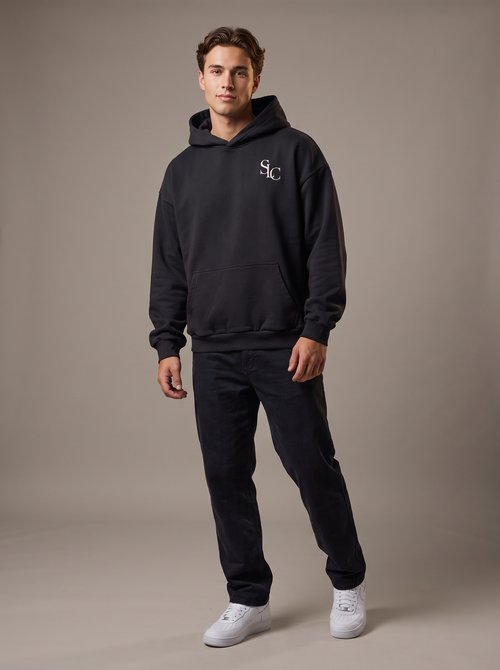 Hoodie SLC R34 GTR logo blanc Unisex 460GSM